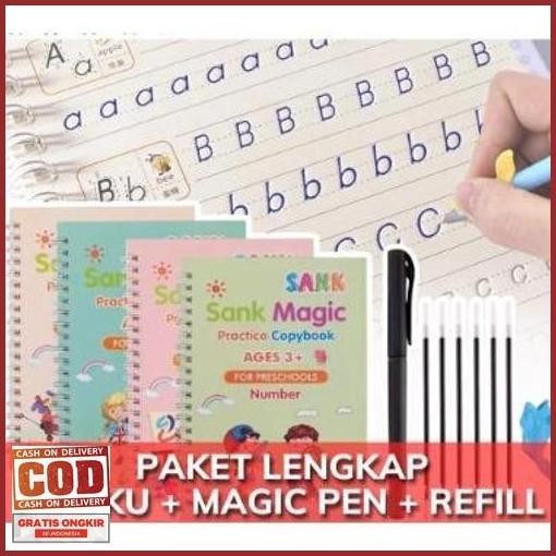 

Hot Promo Buku Ajaib Belajar Menulis Anak / Latihan Menghitung Menggambar Tulis Huruf & Angka / Sank Magic Practice Writing Book / 1 Set Buku Isi Bahan Bermutu