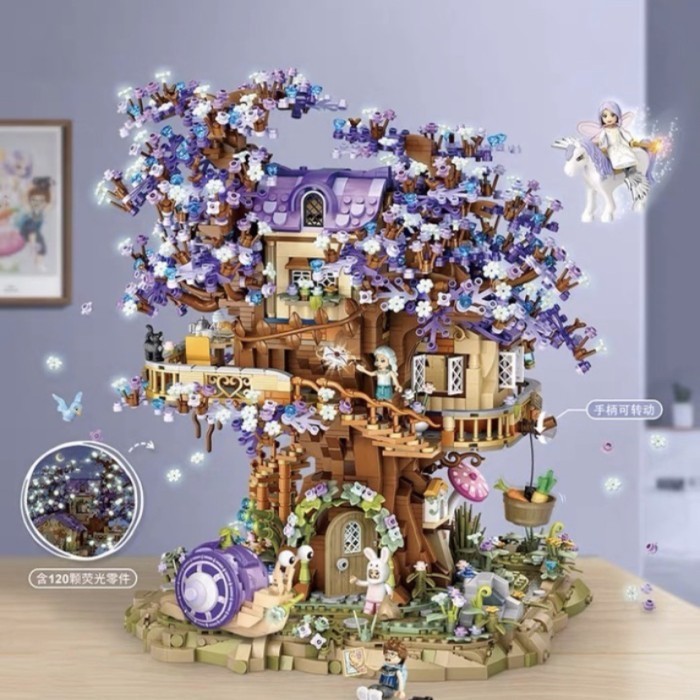 

Loz Ideas Elves Tree House 1065 Building Decoration Bricks