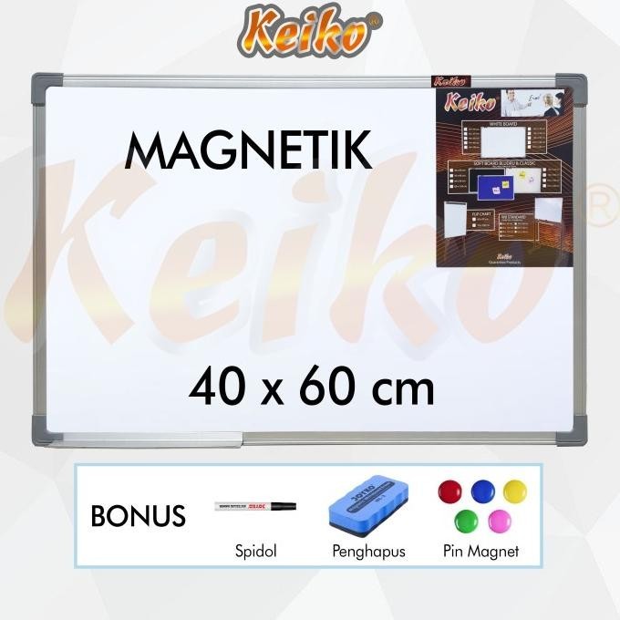 

Papan Tulis Whiteboard Gantung Magnet Single Face Keiko 40 x 60 cm
