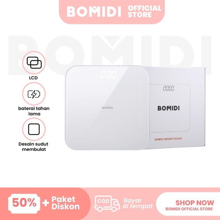BOMIDI TIMBANGAN ELEKTRONIK WITH USB DIGITAL 180KG BODY WEIGHT SCALE