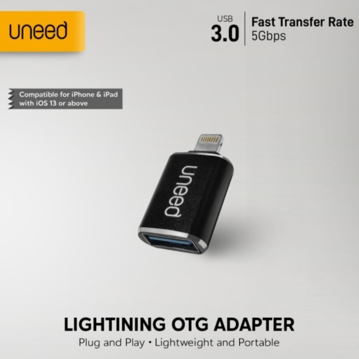 Uneed Lightning Otg Usb Adapter Converter Plug & Play