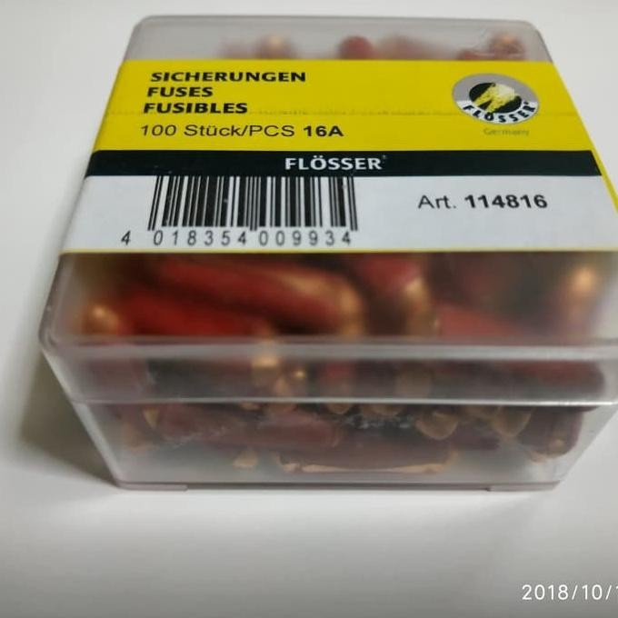 Sekring Batu/Fuse Batu Flosser 8A-16A-25A Original (Isi 100Pcs)