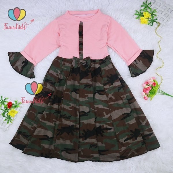 Abri Gamis Farissa 6-7 Tahun Baju Anak Muslim Dress Panjang Ngaji Lengan Anak Perempuan