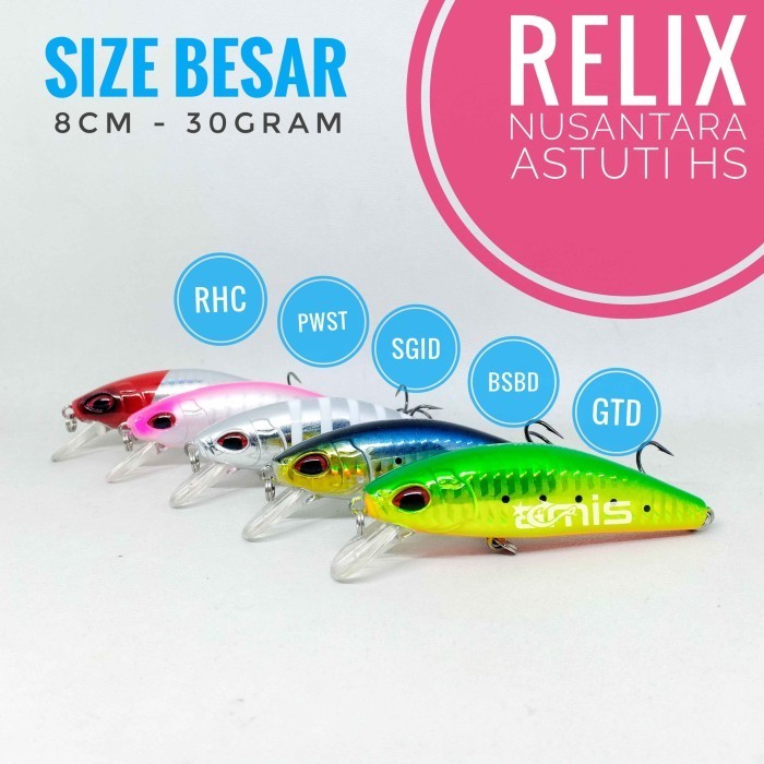 Astuti Hs 30 Gram Relix Nusantara Lure Umpan Casting Minnow