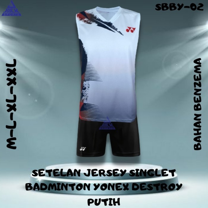 Sbby-02 Setelan Jersey Singlet Badminton Yonex Destroy Premium Dewasa