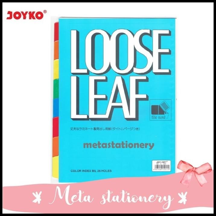 

DISKON PEMBATAS LOOSE LEAF / PEMBATAS BINDER JOYKO B5-IL-08C !