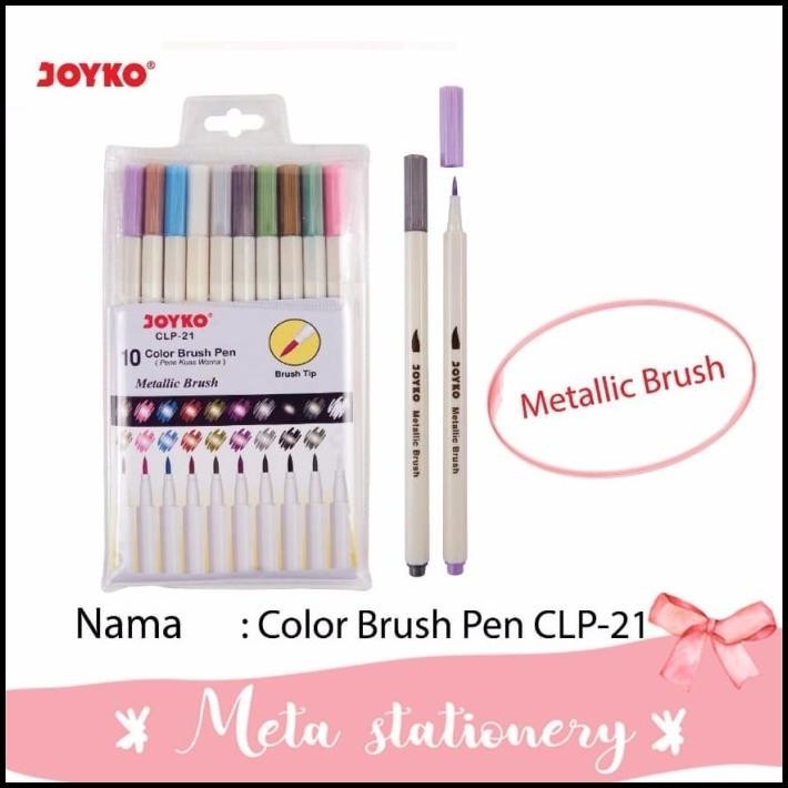 

TERBARU METALIC BRUSH PEN CLP-21 JOYKO 10 WARNA !!