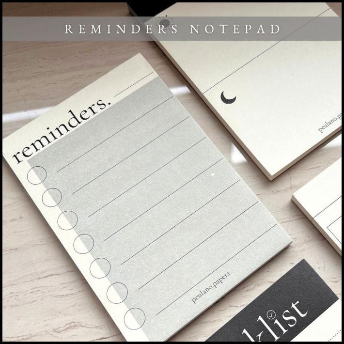 

TERMURAH REMINDERS NOTEPAD MEMO MEMOPAD PLANNER BY PEULANOPAPERS !!