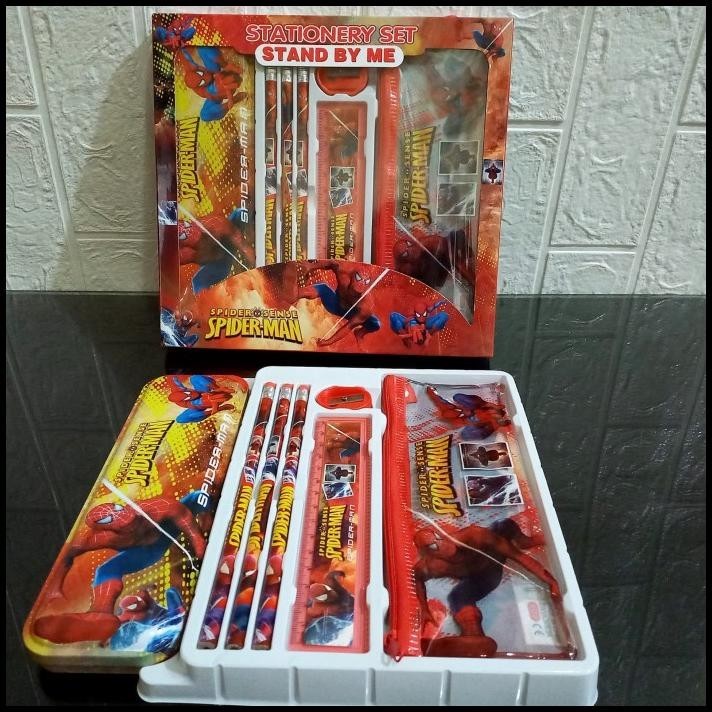 

TERMURAH STATIONERY SET ALAT TULIS ANAK SEKOLAH KARAKTER SPIDERMAN STASIONERY !!!!