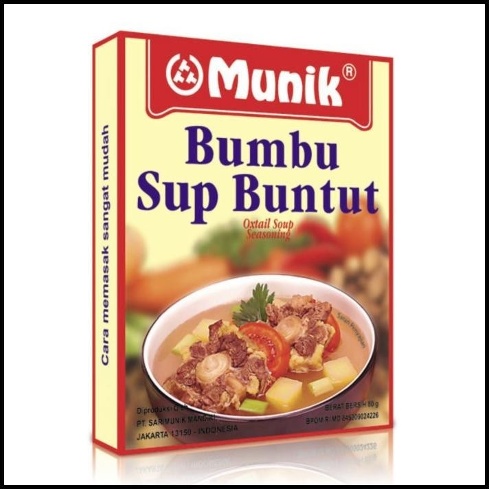 

GRATIS ONGKIR BUMBU MUNIK SOP BUNTUT 115 GRM BUMBU MASAK SOP BUNTUT PASTI ENAK