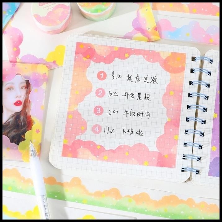 

HOT DEAL WASHI TAPE MASKING TAPE STICKER STIKER AWAN CLOUD STAR GOLD PLATED 45