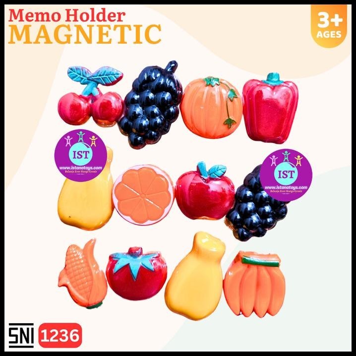 

GRATIS ONGKIR IST MAINAN TEMPELAN MAGNETIC FRUIT MEMO HOLDER ISI 12PC NO.1236 !!!!!!