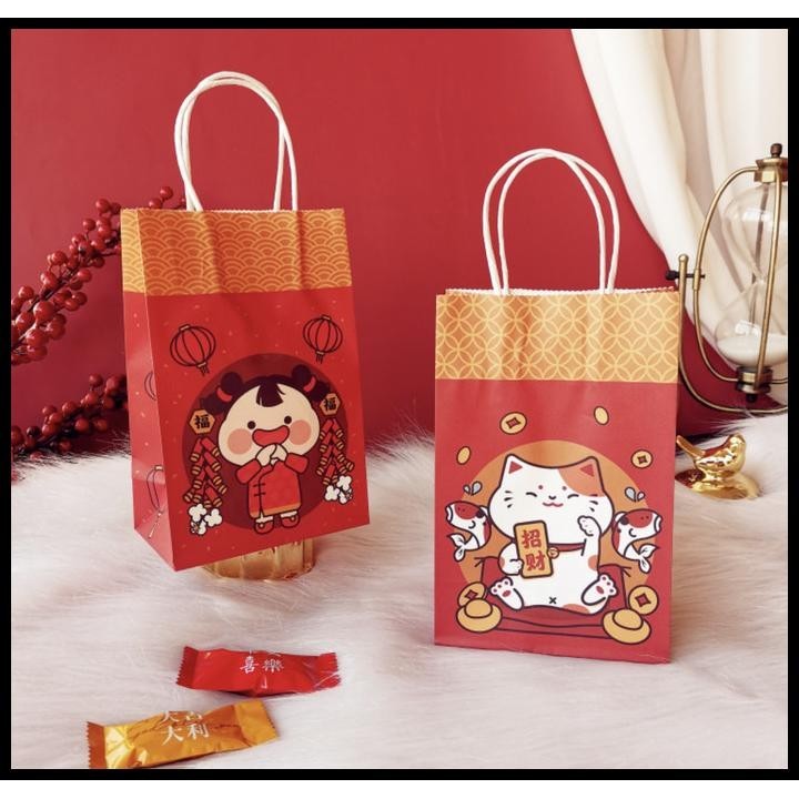 

GRATIS ONGKIR PAPER BAG LC BARONGSAI , KANTONG KADO CHINESE NEW YEAR PAPER BAG !