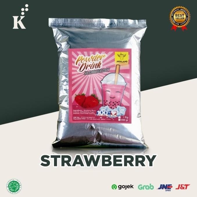 

TERBARU BUBUK MINUMAN BUBBLE POWDER DRINK STRAWBERRY ORIGINAL JAVALAND 1KG !!!!!