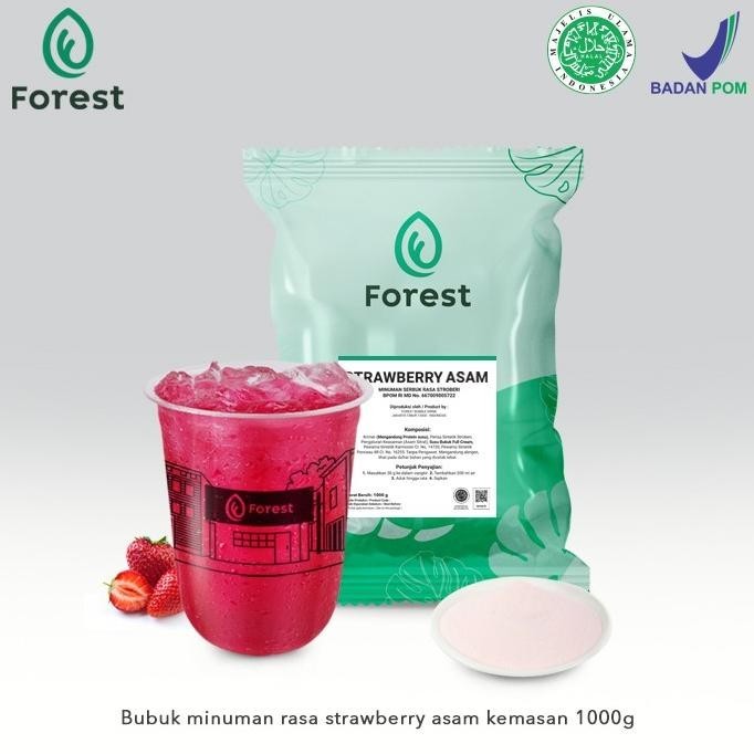

NEW PRODUK BUBUK MINUMAN STRAWBERRY SQUASH POWDER 1000G - FOREST BUBBLE DRINK !!!!!