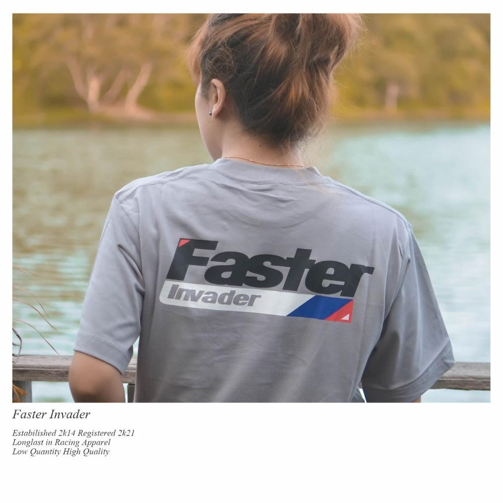 Kaos Baju Never Stop Faster Invader Distro Racing Original Anak Dewasa Terbaru