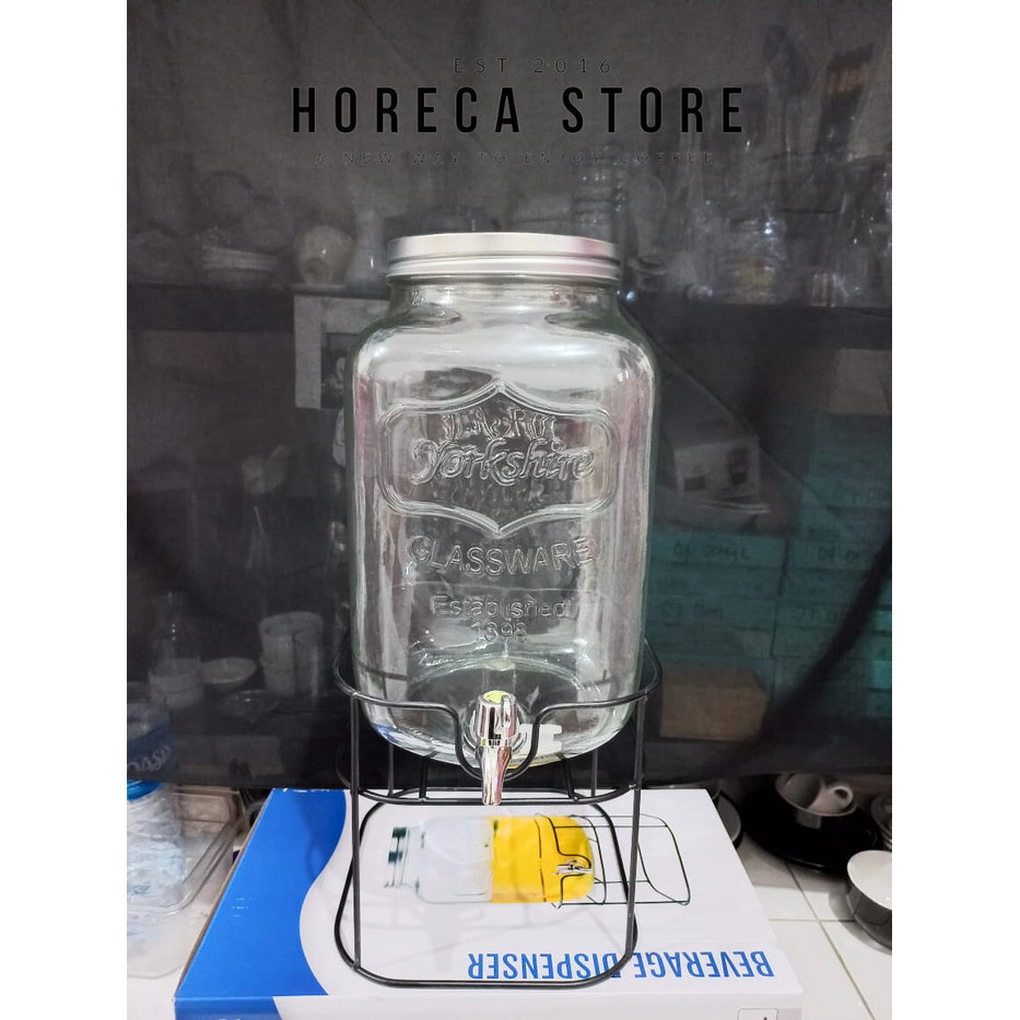 Tersedia Gosend/Grab Only Infused Water Dispenser Galon Jus Kaca 8 Liter