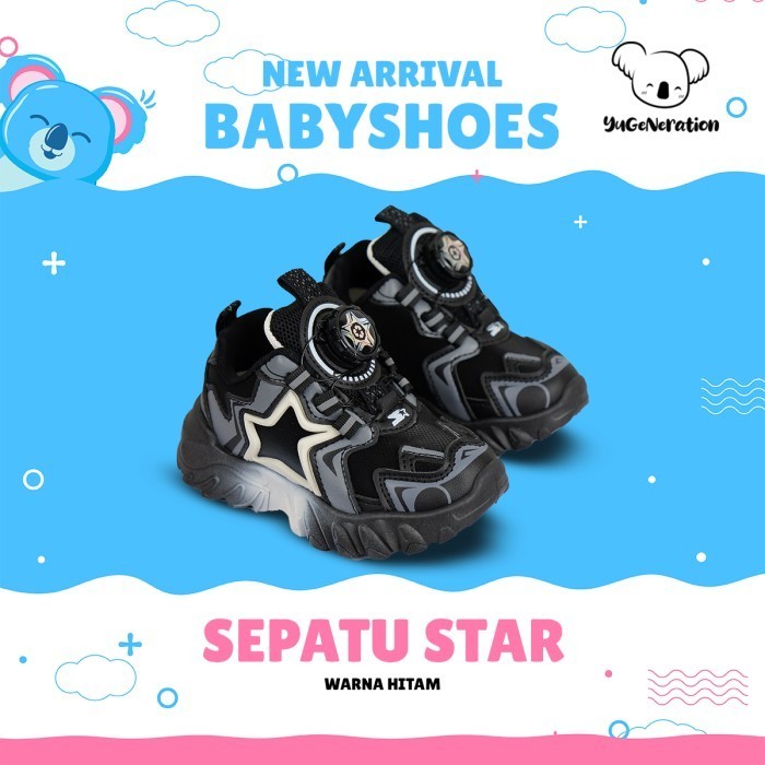 TERBARU Sepatu sneaker anak casual tali putar / Sepatu sekolah anak