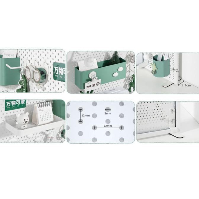 

Iata Magnet Pegboard Office Desk Hole Board Storage Display Rack - Afw Premium Murah Baru