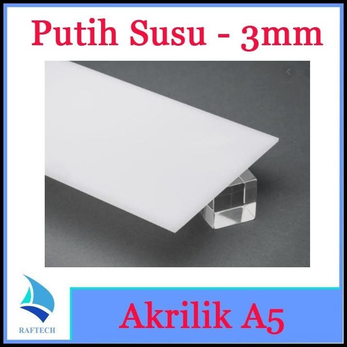 

HOT DEAL ACRYLIC / AKRILIK LEMBARAN UK. A5 TEBAL 3MM MARGA CIPTA (PUTIH SUSU)