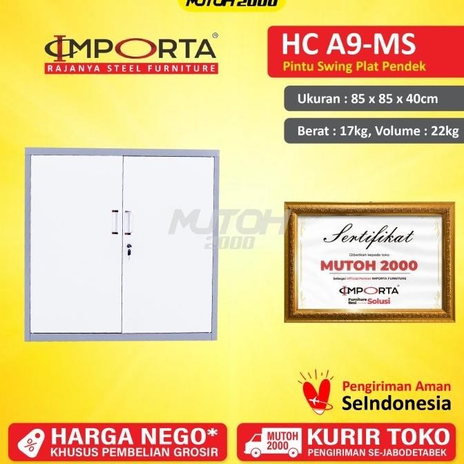 

Importa A9-Ms Lemari Arsip Besi Pintu Swing Plat Pendek Kualitas Premium