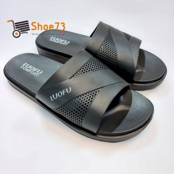 Luofu 6208 - Kz6W Sandal Selop Jelly Pria, Sendal Kokop Cowok