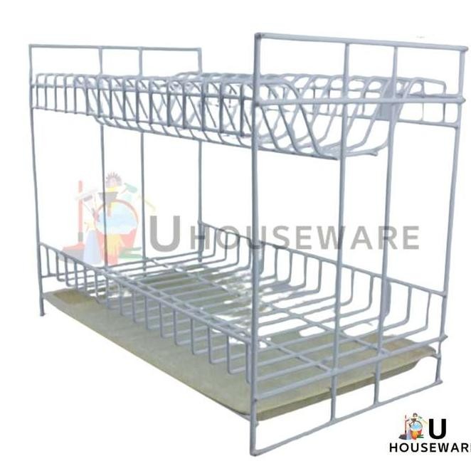 Rak Piring Dan Tempat Gelas Susun 2. Simbasun - Rose 394T - Ada Tray Kazamora