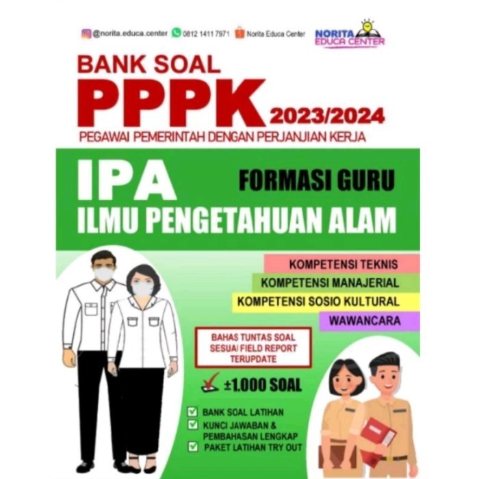 Buku Bank Soal Pppk Formasi Guru Ipa Ilmu Pengetahuan Alam Terbaru