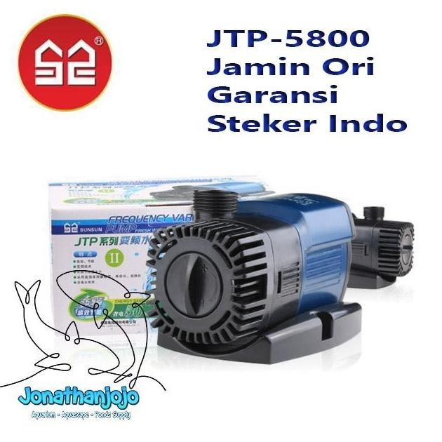 SUNSUN JTP 4800 5800 Liter/Jam SNI Original Pompa Low watt aquarium kolam ikan koi Frequency Pump He