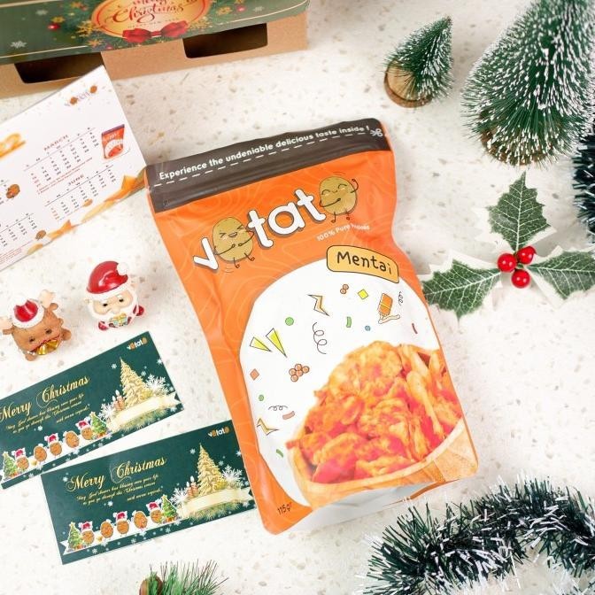 

PAKET ISI 3PCS - Keripik Kentang Bawang Ebi Merk Votato Toples - Snack JS