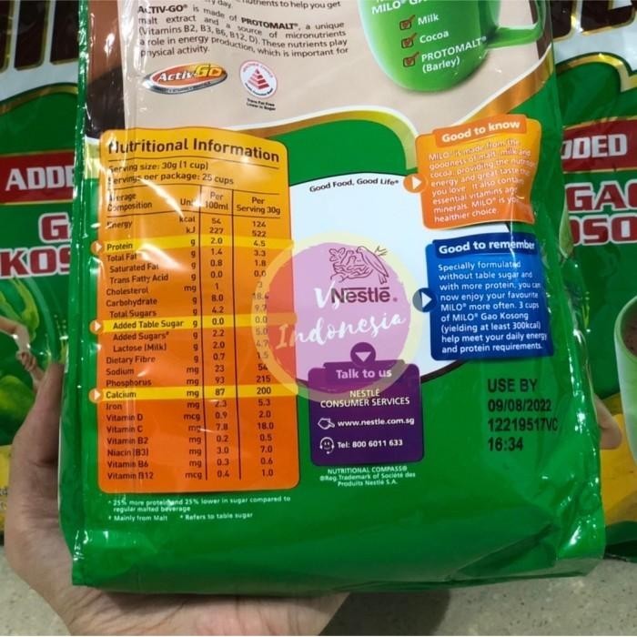 

Milo Gao Kosong Powder Singapore (Tanpa Gula)