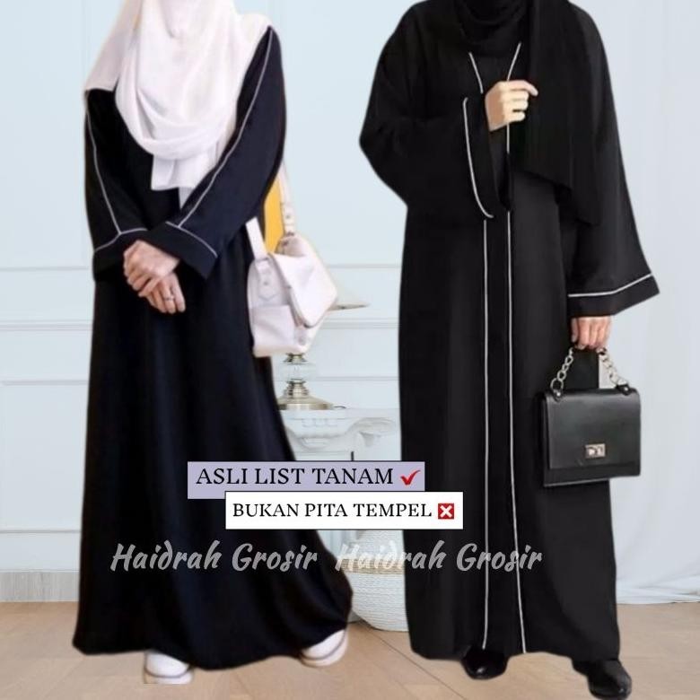 Gamis Abaya Remaja Hitam Casual Busui Simpel Polos Arab Saudi Tuey Bisban Gamis Abaya Remaja