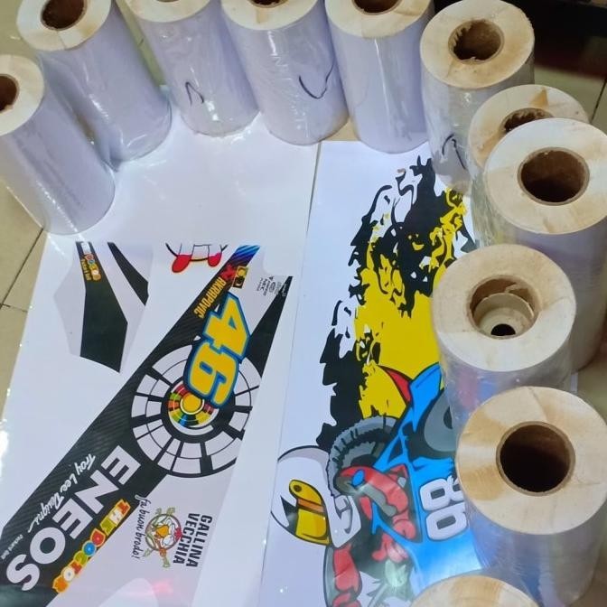 

Bahan Sticker Vinyl Inkjet 120Gsm A3*30M - Print Tinta Art/Pigment/Dye