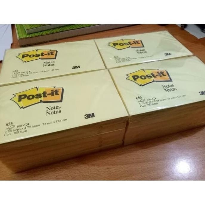

Post it Sticky Note 3M 655 Yellow 1 pack isi 12 pads