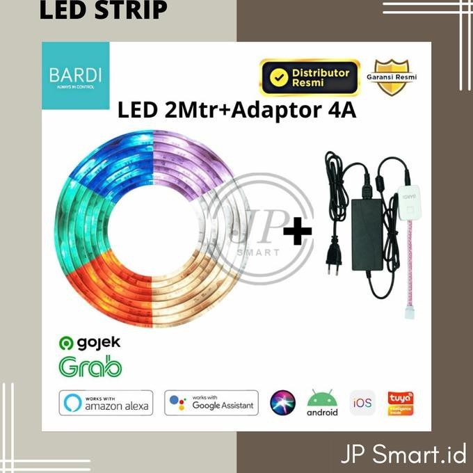 Paket Bardi Led Strip 2Mtr+Adaptor 4A For Smart Home/Google/Tuya CV Megah Jaya