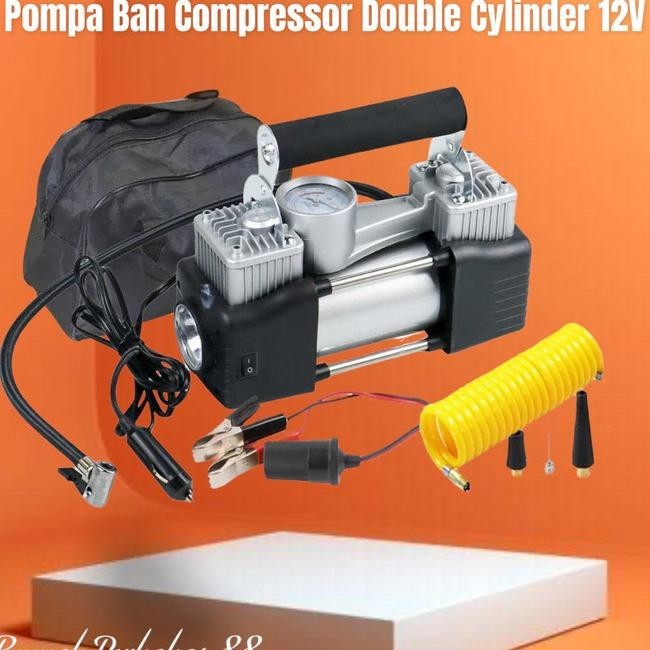 Compressor 2 Cylinder Pompa Angin Ban Elektrik Mobil Motor Bus (Yarageza