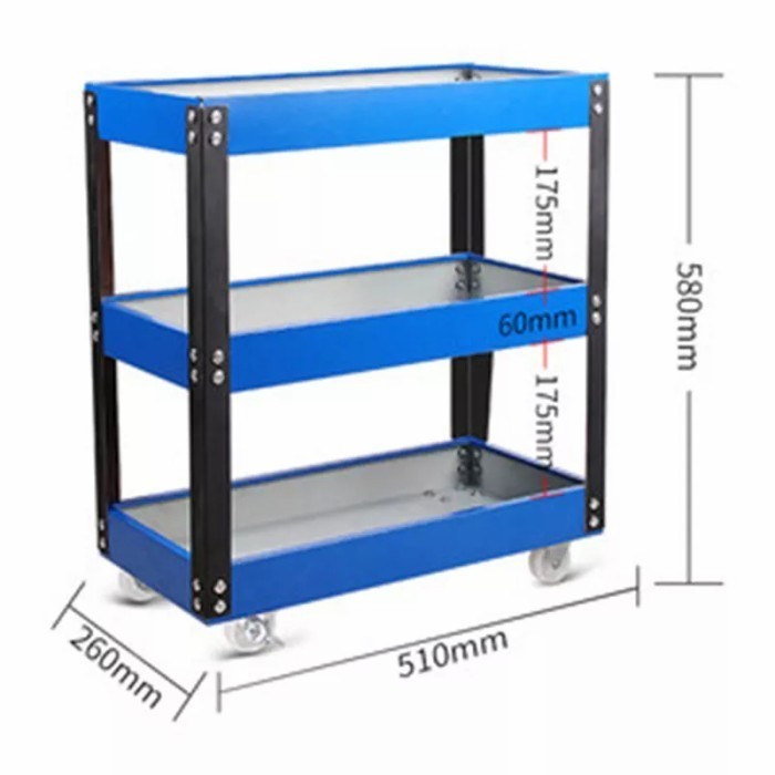 

Troli Bengkel Rak Tiga Susun Kokoh Berkualitas