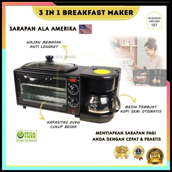 MICROWAVE 3 IN 1 OVEN LISTRIK LOW WATT PEMANGGANG ROTI BREAKFAST MAKER