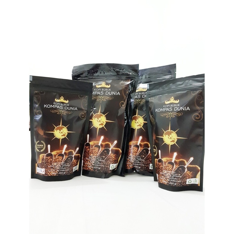 

Kopi Bubuk Lampung Merk Kompas Dunia Premium 200Gr
