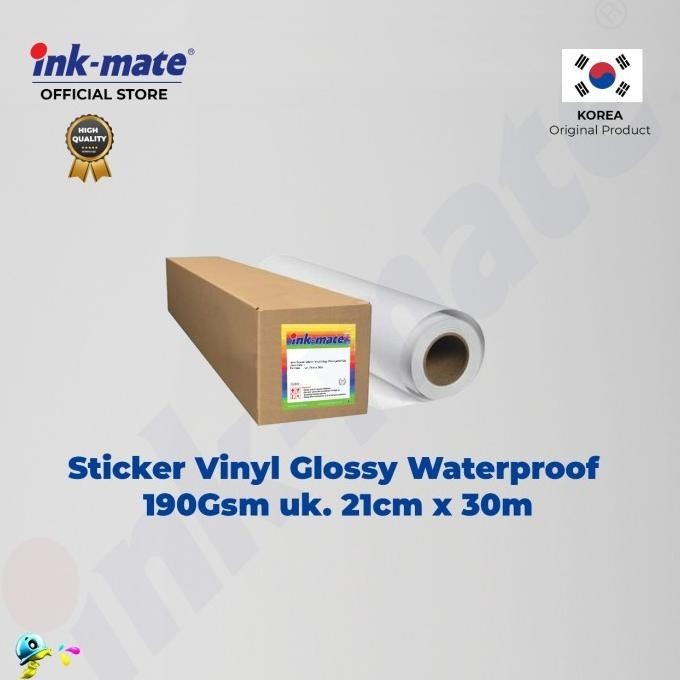 

Sticker Vinyl Glossy Waterproof Inkmate 190Gr Uk. 21Cm X 30M