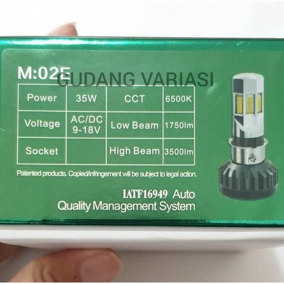 Lampu Hid Led Depan 6 Sisi Rtd Rayton Ice Blue 35 Watt M02E Motor