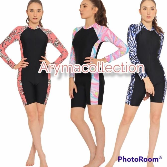 TERBARU - diving swimsuit wanita baju renang lengan panjang
