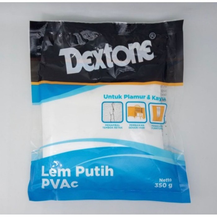 

Lem Putih Pvac Dextone Plastik 350 G - Lem Kayu Kertas Putih Serbaguna Star