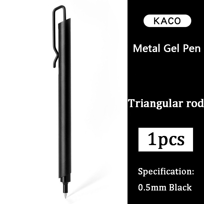 

Kaco KLIP Pena Pulpen Gel 0.5mm Black Ink Aluminium Alloy 1 PCS