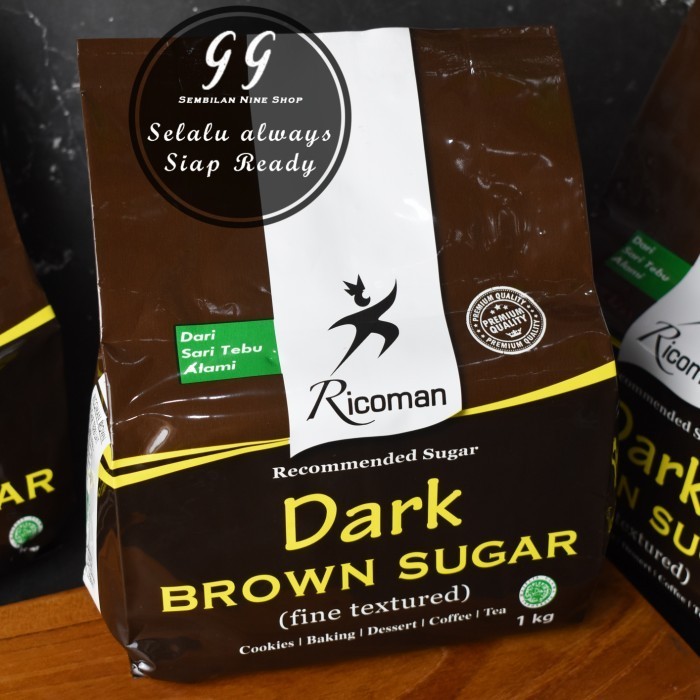 

Ricoman Dark Brown Sugar 1 Kg Gula Merah Gula Jawa Tebu Fine Textured
