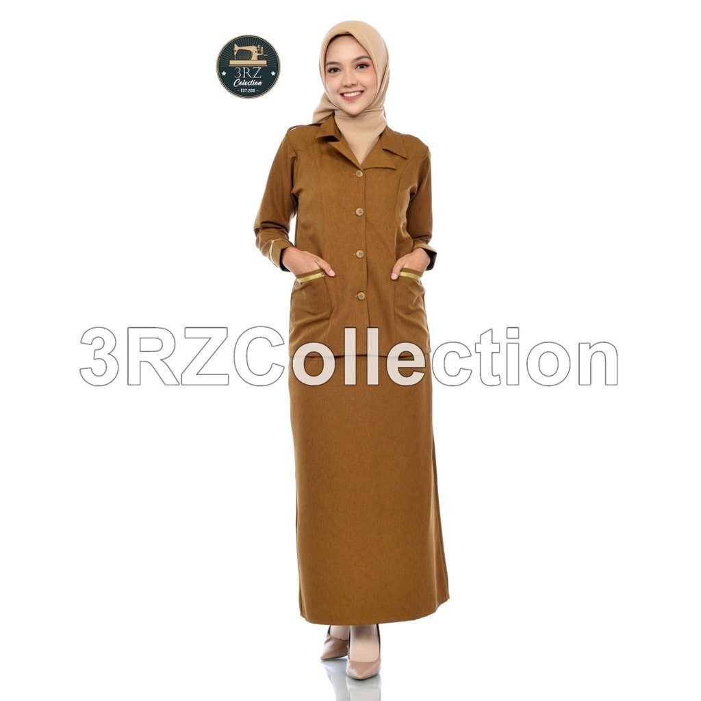 Baju PNS Baju Dinas Wanita Setelan Rok Pns Wanita Khaki Tua Baju Dinas Pemda Wanita Keki Muda