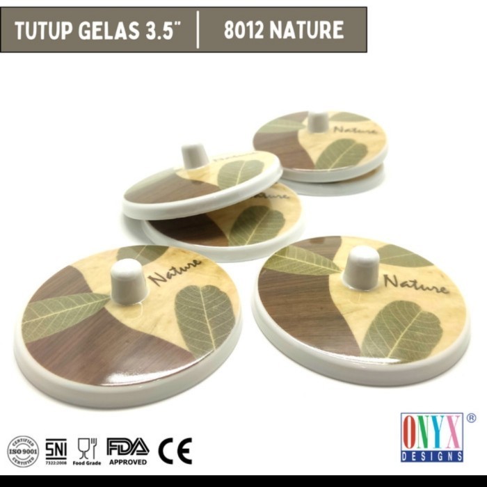 H86 TUTUP GELAS ONYX MOTIF TUTUP GELAS MELAMIN TUTUP GELAS MUG CANGKIR S55