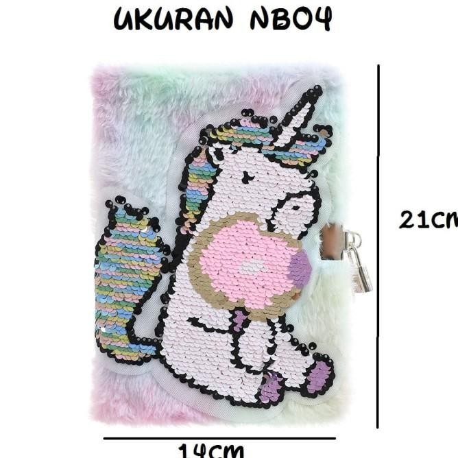 

Notebook Unicorn Buku Tulis Agenda Diary Fur Bulu Sequin Nb04 Baktioktavianiseller
