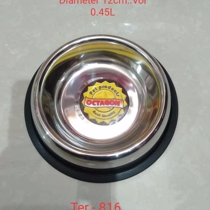 TEMPAT MAKAN / MINUM STAINLESS OCTAGON TER-816