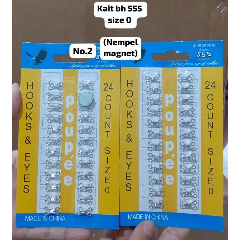 

Kancing Kait BH 555 / Kait Bra / Kait Baju Rok Celana / Hooks & Eyes